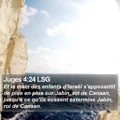 Juges 4:24 LSG Bible Verse Image