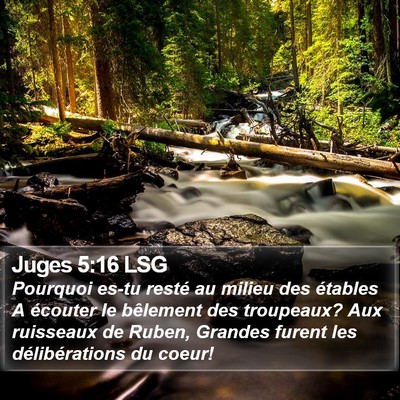 Juges 5:16 LSG Bible Verse Image