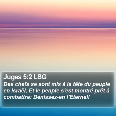Juges 5:2 LSG Bible Verse Image