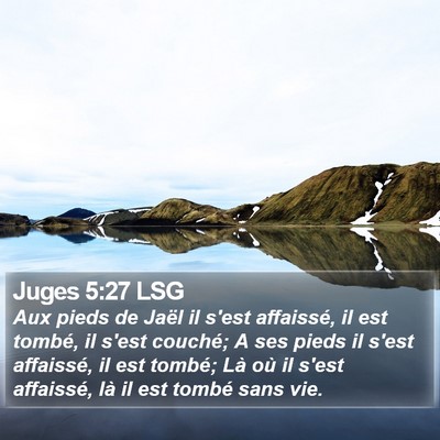 Juges 5:27 LSG Bible Verse Image