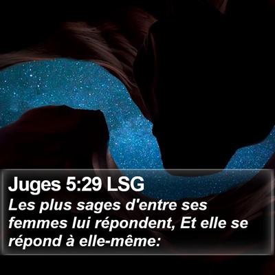 Juges 5:29 LSG Bible Verse Image