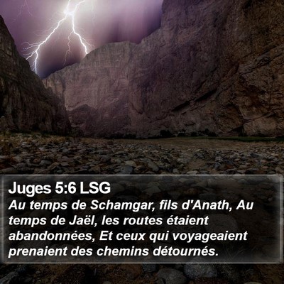 Juges 5:6 LSG Bible Verse Image