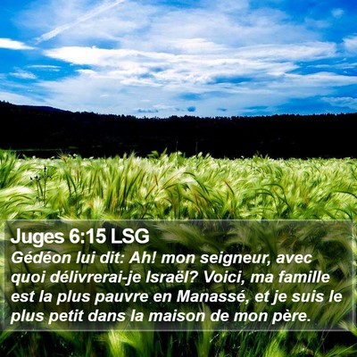 Juges 6:15 LSG Bible Verse Image