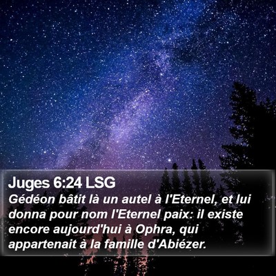 Juges 6:24 LSG Bible Verse Image