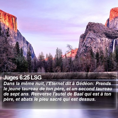 Juges 6:25 LSG Bible Verse Image