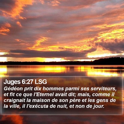 Juges 6:27 LSG Bible Verse Image