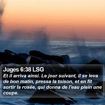 Juges 6:38 LSG Bible Verse Image