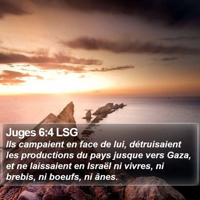 Juges 6:4 LSG Bible Verse Image