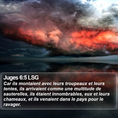 Juges 6:5 LSG Bible Verse Image