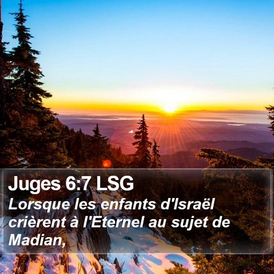 Juges 6:7 LSG Bible Verse Image