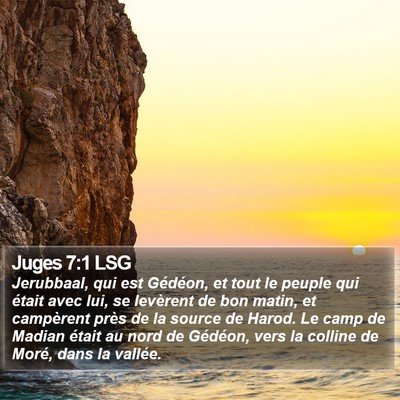 Juges 7:1 LSG Bible Verse Image