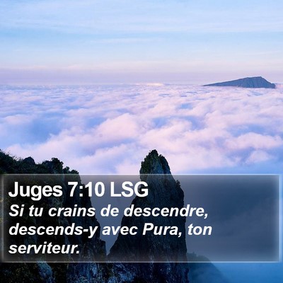 Juges 7:10 LSG Bible Verse Image