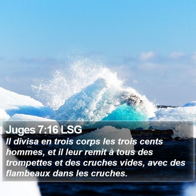 Juges 7:16 LSG Bible Verse Image