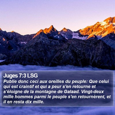 Juges 7:3 LSG Bible Verse Image