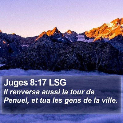 Juges 8:17 LSG Bible Verse Image