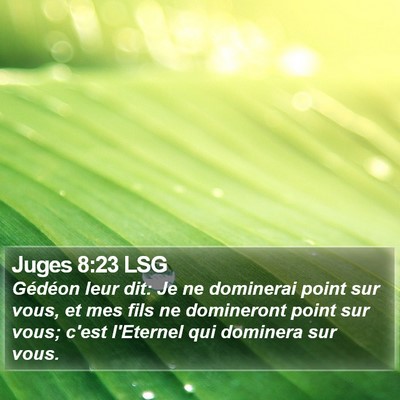 Juges 8:23 LSG Bible Verse Image