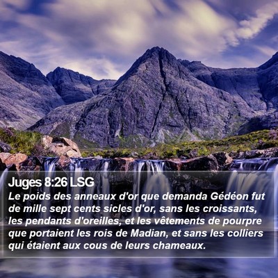 Juges 8:26 LSG Bible Verse Image