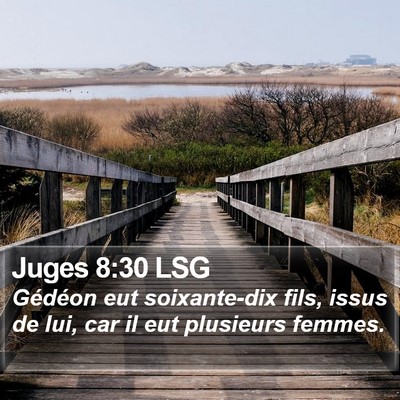 Juges 8:30 LSG Bible Verse Image