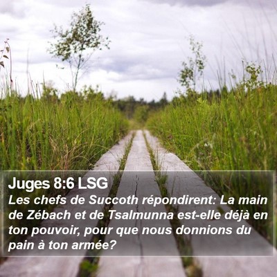 Juges 8:6 LSG Bible Verse Image