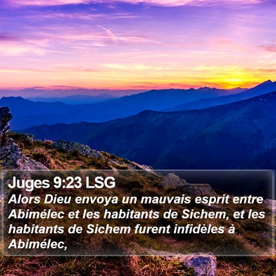 Juges 9:23 LSG Bible Verse Image
