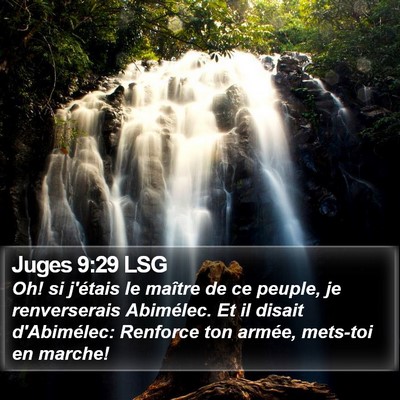 Juges 9:29 LSG Bible Verse Image