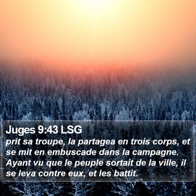 Juges 9:43 LSG Bible Verse Image