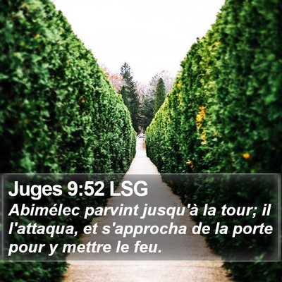 Juges 9:52 LSG Bible Verse Image