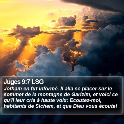 Juges 9:7 LSG Bible Verse Image
