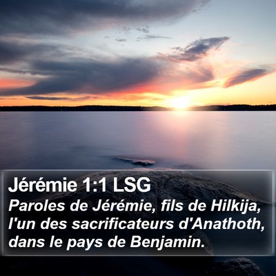 Jérémie 1:1 LSG Bible Verse Image