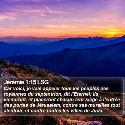 Jérémie 1:15 LSG Bible Verse Image