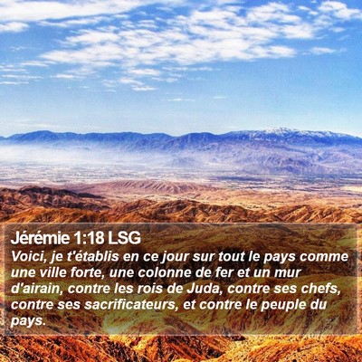 Jérémie 1:18 LSG Bible Verse Image