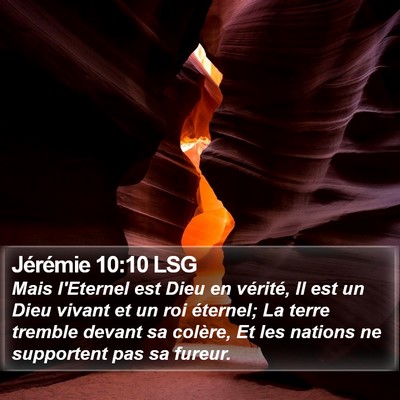Jérémie 10:10 LSG Bible Verse Image