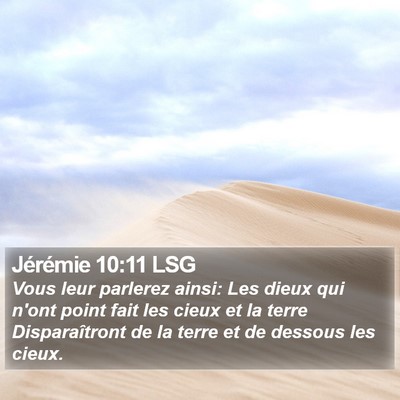 Jérémie 10:11 LSG Bible Verse Image
