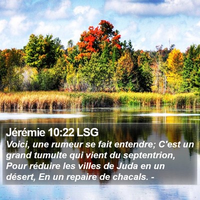 Jérémie 10:22 LSG Bible Verse Image
