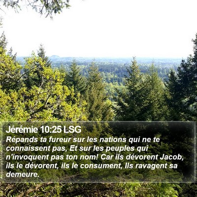 Jérémie 10:25 LSG Bible Verse Image