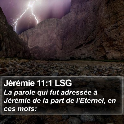 Jérémie 11:1 LSG Bible Verse Image