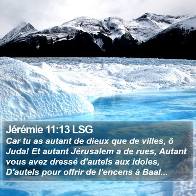 Jérémie 11:13 LSG Bible Verse Image