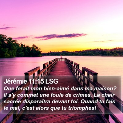 Jérémie 11:15 LSG Bible Verse Image