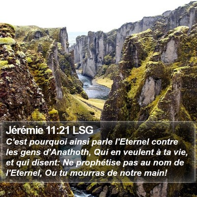 Jérémie 11:21 LSG Bible Verse Image