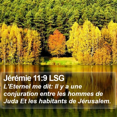 Jérémie 11:9 LSG Bible Verse Image