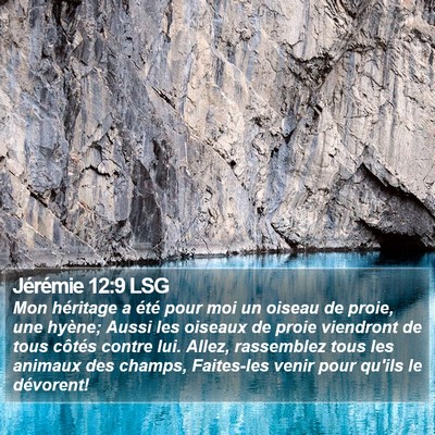 Jérémie 12:9 LSG Bible Verse Image