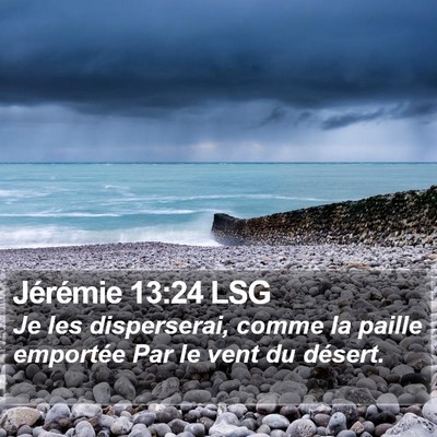 Jérémie 13:24 LSG Bible Verse Image