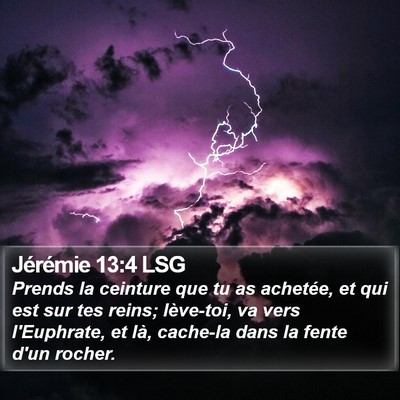 Jérémie 13:4 LSG Bible Verse Image