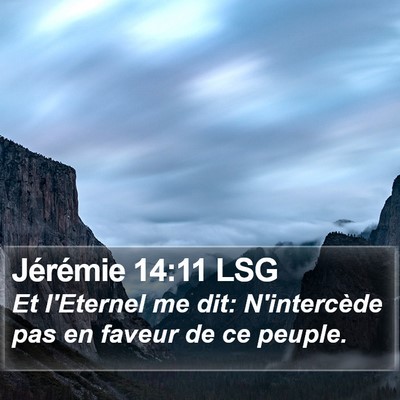 Jérémie 14:11 LSG Bible Verse Image