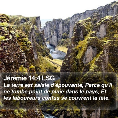 Jérémie 14:4 LSG Bible Verse Image