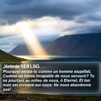 Jérémie 14:9 LSG Bible Verse Image