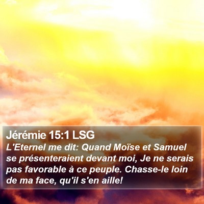 Jérémie 15:1 LSG Bible Verse Image