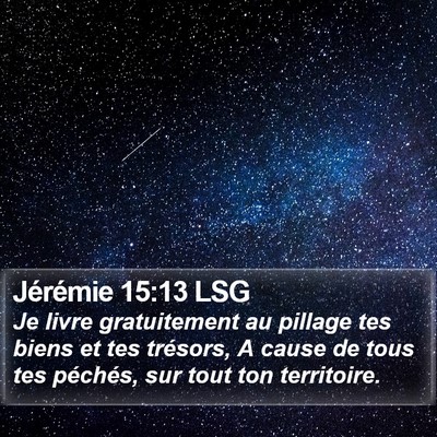 Jérémie 15:13 LSG Bible Verse Image