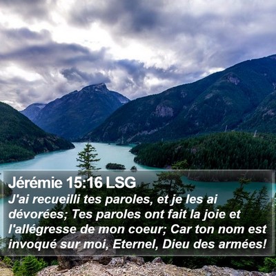 Jérémie 15:16 LSG Bible Verse Image