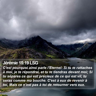 Jérémie 15:19 LSG Bible Verse Image